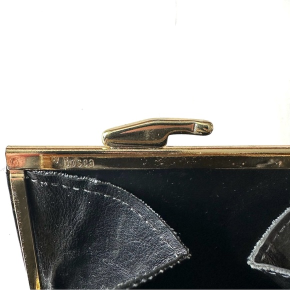 Bosca Vintage Black Leather Folding Snap Wallet with Coin Purse - Picture 6 of 6